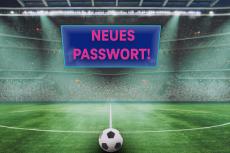 Damit es beim Thema Security kein Eigentor gibt, sollten Fußballfans auf sichere Passwörter setzen. (Quelle: Deutsche Telekom/iStock/FotografieLink; Montage: Evelyn Ebert Meneses)